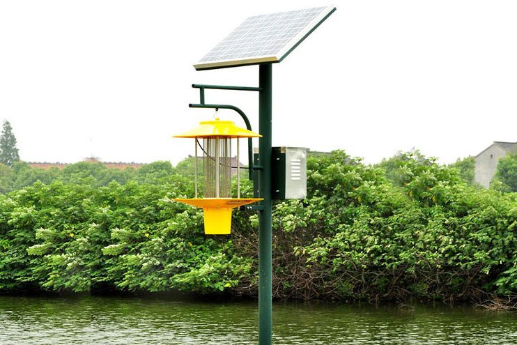 太陽能殺蟲燈入駐安遠(yuǎn)縣石灣苗圃案例圖片